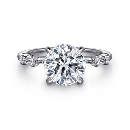 Gabriel & Co. Round Semi-Mount Engagement Ring