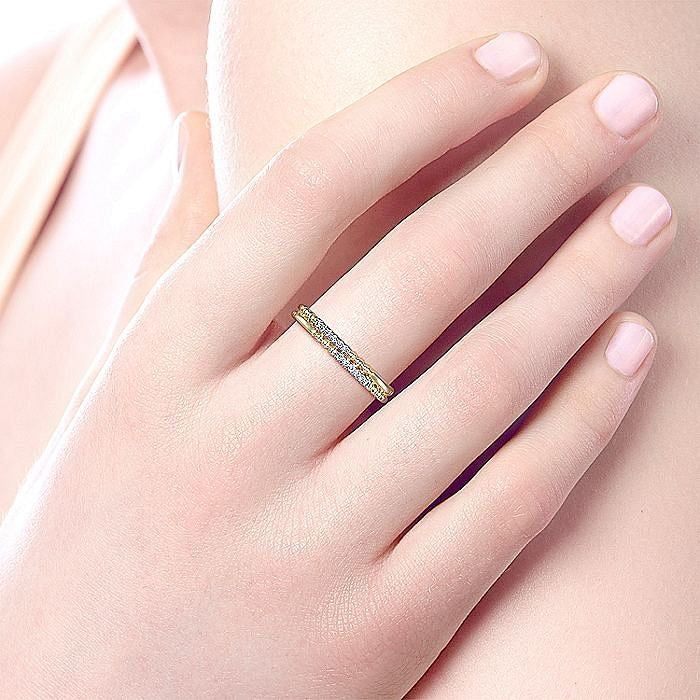 Gabriel & Co. Yellow Gold Double Row Band