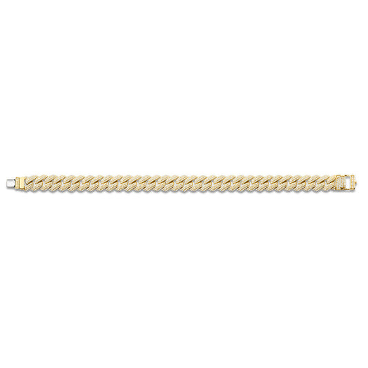 Diamond Cuban Link Gold Bracelet