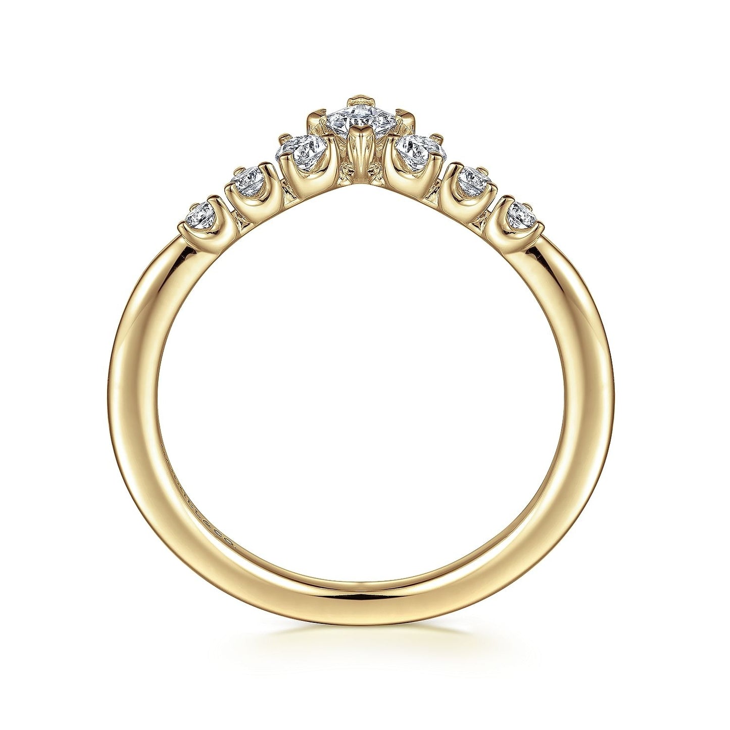 Gabriel & Co. Diamond Curved Band