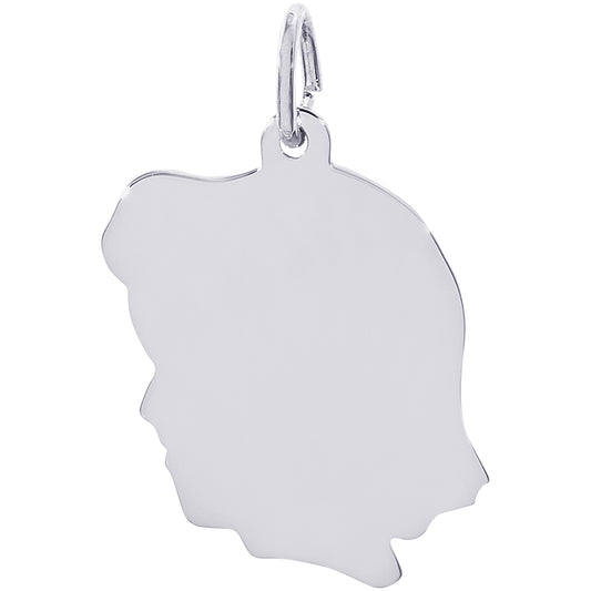 Rembrandt Girl Charm - Silver Charms