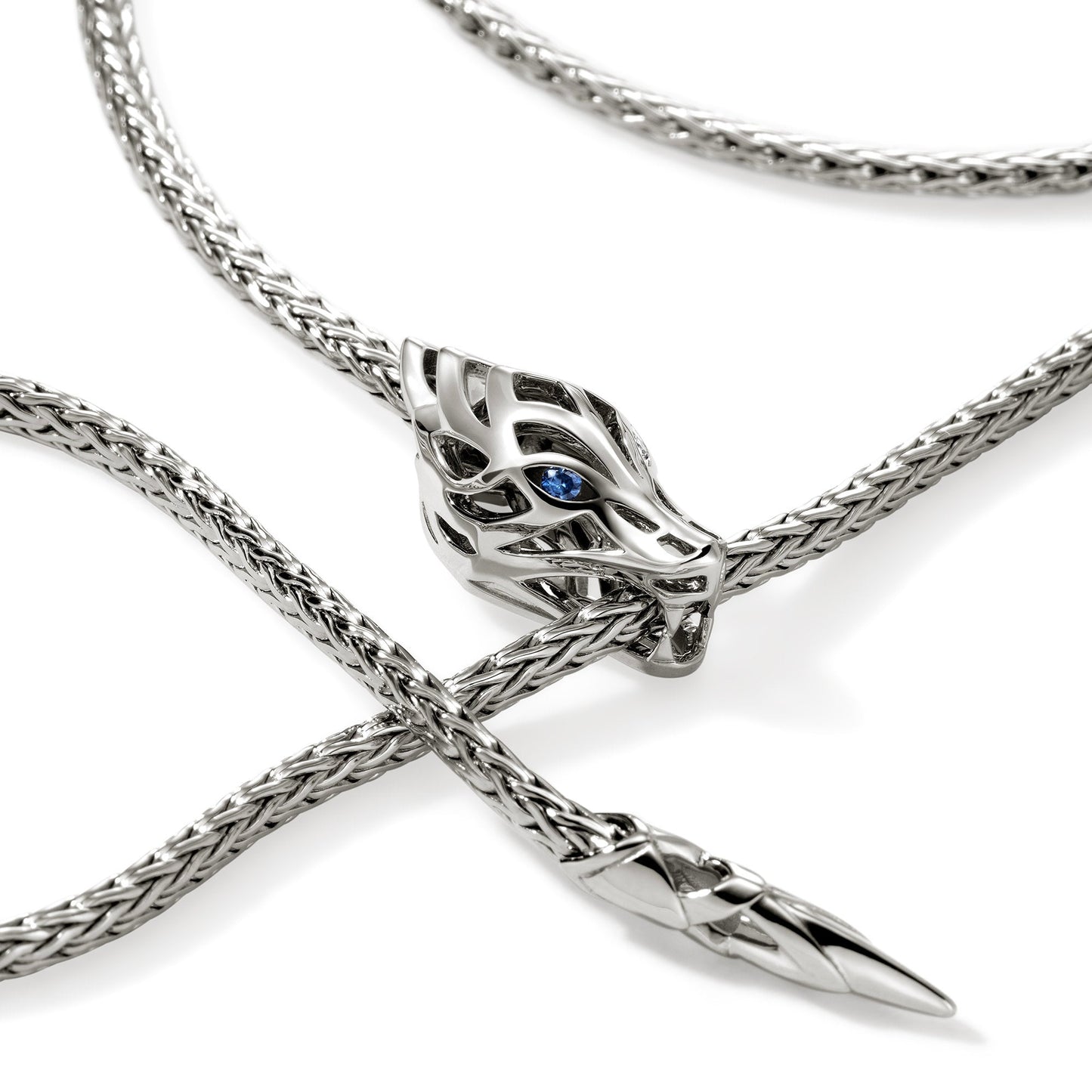 John Hardy Sterling Silver Naga Lariat Necklace