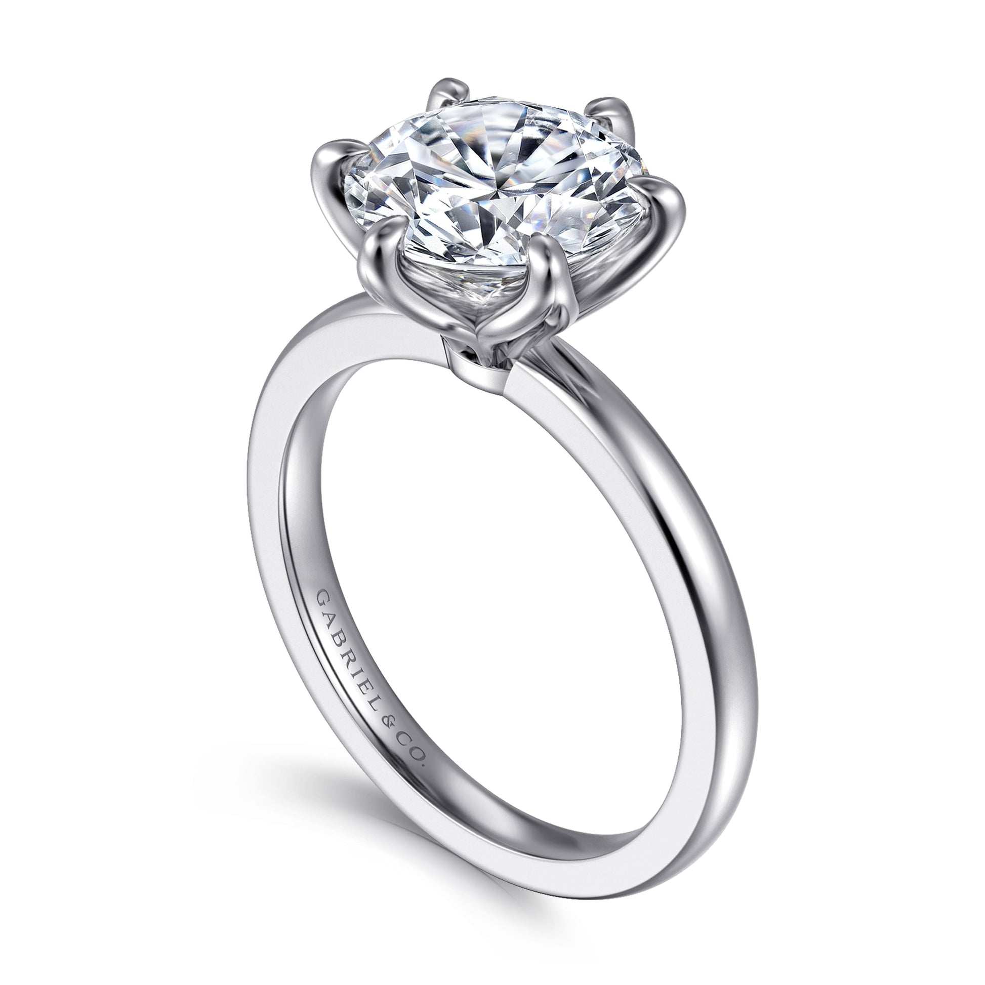 Gabriel & Co. Round Semi-Mount Engagement Ring - Gold Remounts