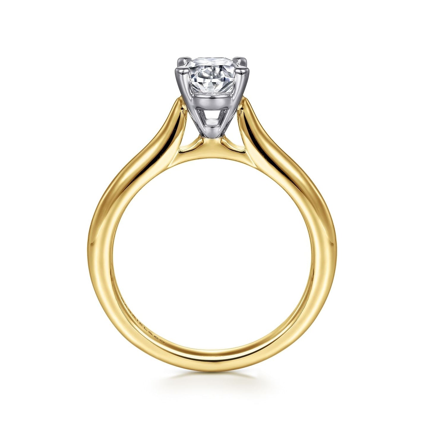 Gabriel & Co. Oval Semi-Mount Engagement Ring - Diamond Semi-Mount Rings
