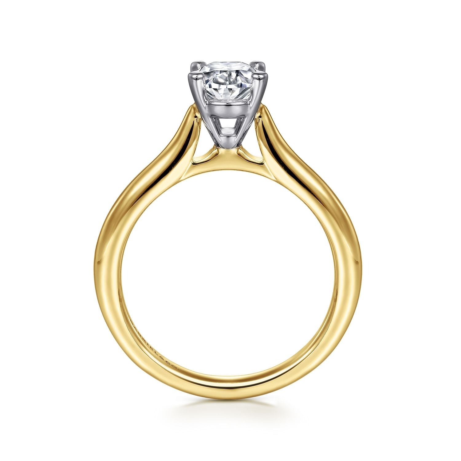Gabriel & Co. Oval Semi-Mount Engagement Ring - Diamond Semi-Mount Rings