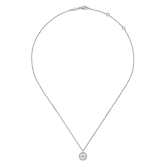 Gabriel & Co Silver Bujukan Pearl Pendant Necklace