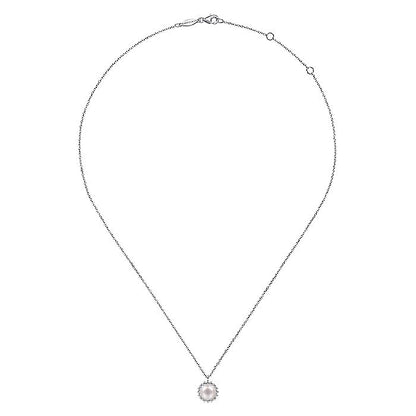 Gabriel & Co Silver Bujukan Pearl Pendant Necklace