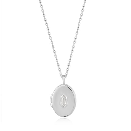 Ania Haie Silver Locket Pendant Necklace - Silver Pendants