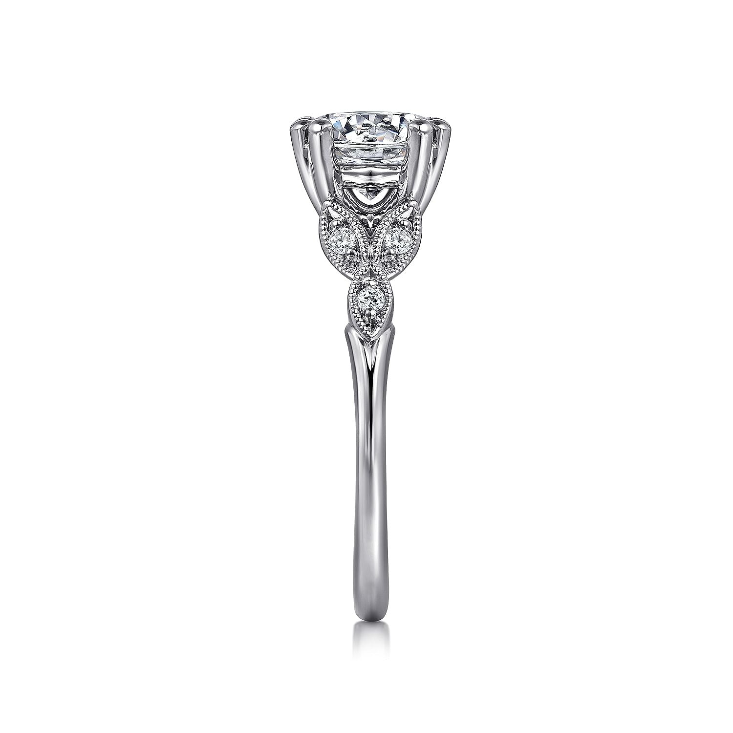 Gabriel & Co. Round Semi-Mount Engagement Ring - Diamond Semi-Mount Rings