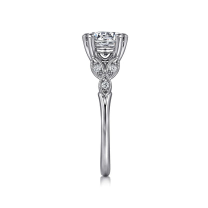 Gabriel & Co. Round Semi-Mount Engagement Ring - Diamond Semi-Mount Rings