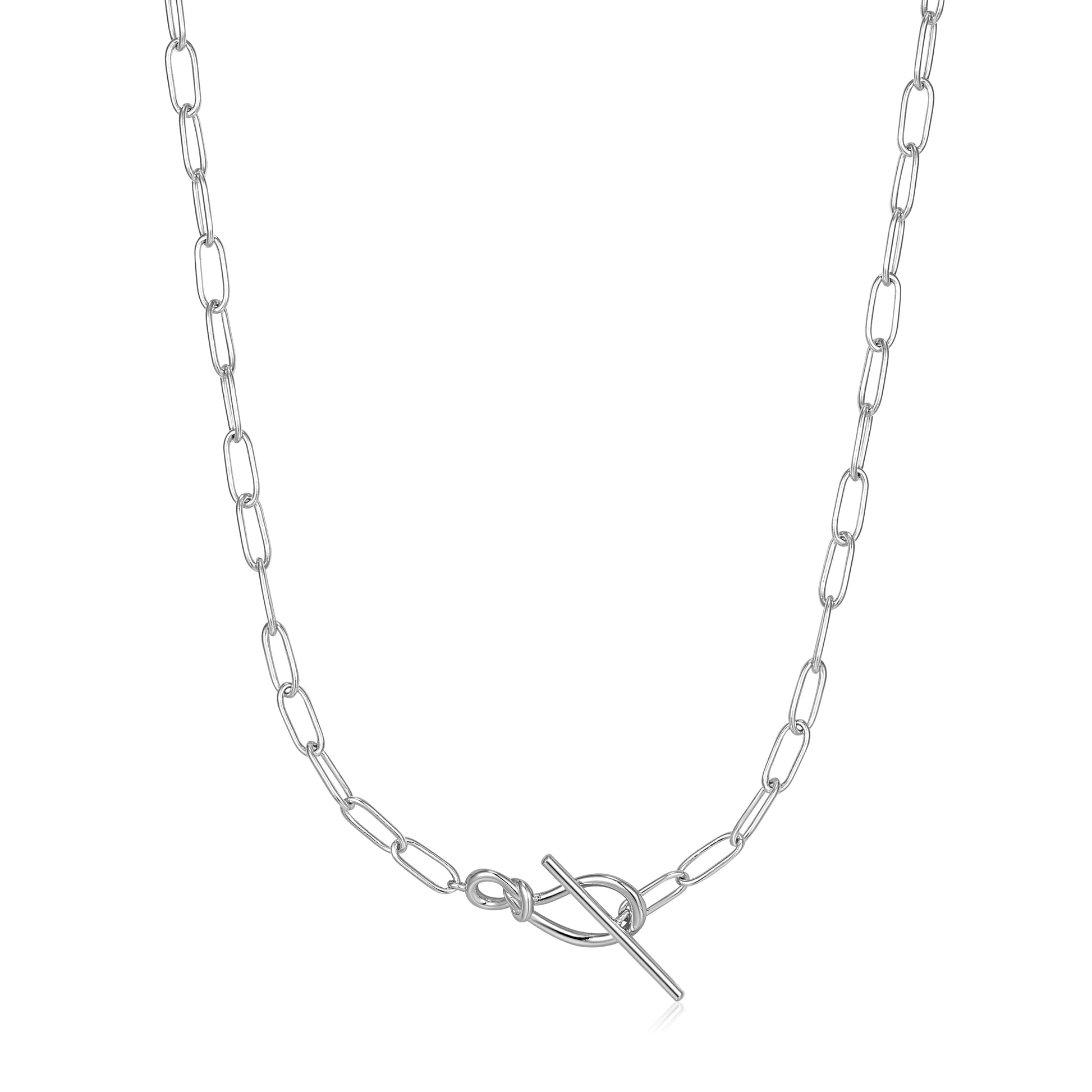 Ania Haie Knot T Bar Chain Necklace - Silver Necklace