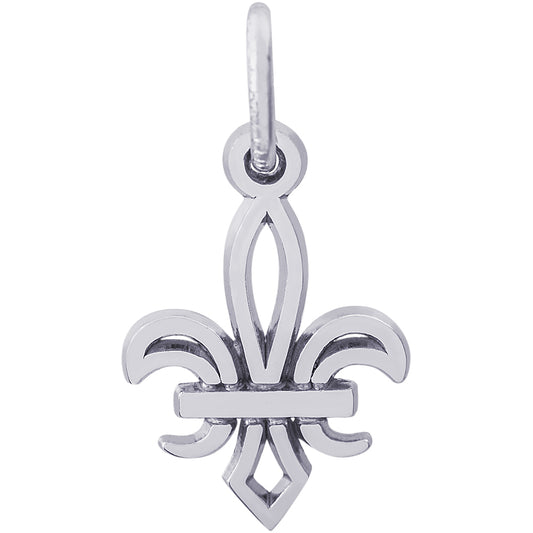 Rembrandt Fleur De Lis Charm - Silver Charms