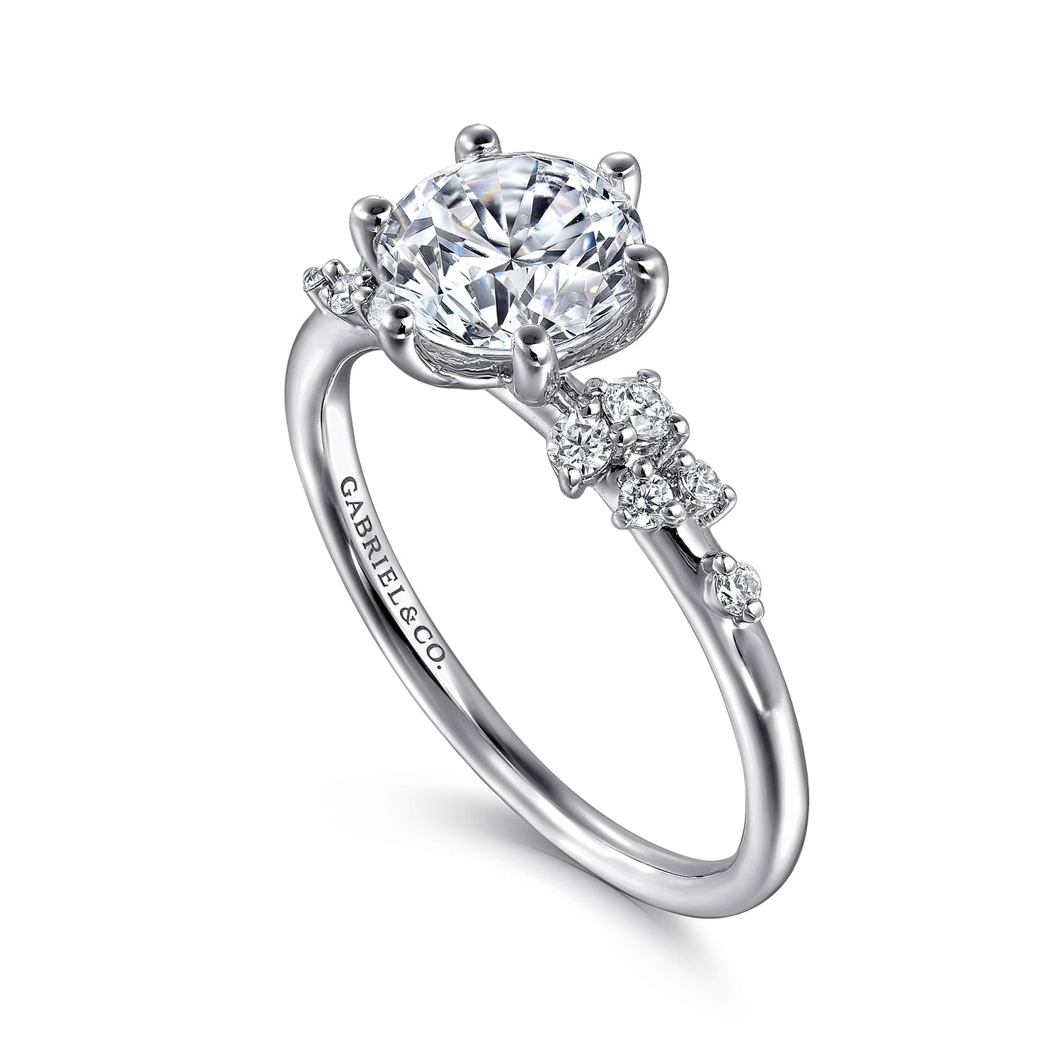 Gabriel & Co. Round Semi-Mount Engagement Ring - Diamond Semi-Mount Rings