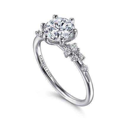 Gabriel & Co. Round Semi-Mount Engagement Ring - Diamond Semi-Mount Rings