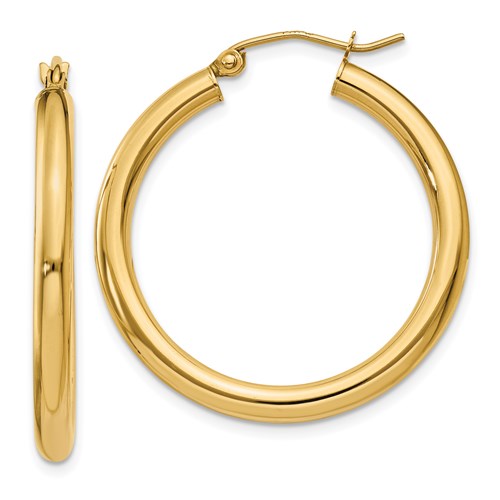 Yellow Gold Hoop Earrings - Gold Earrings