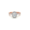 Verragio Tradition Collection Rose And White Gold Oval Halo Semi-Mount Engagement Ring