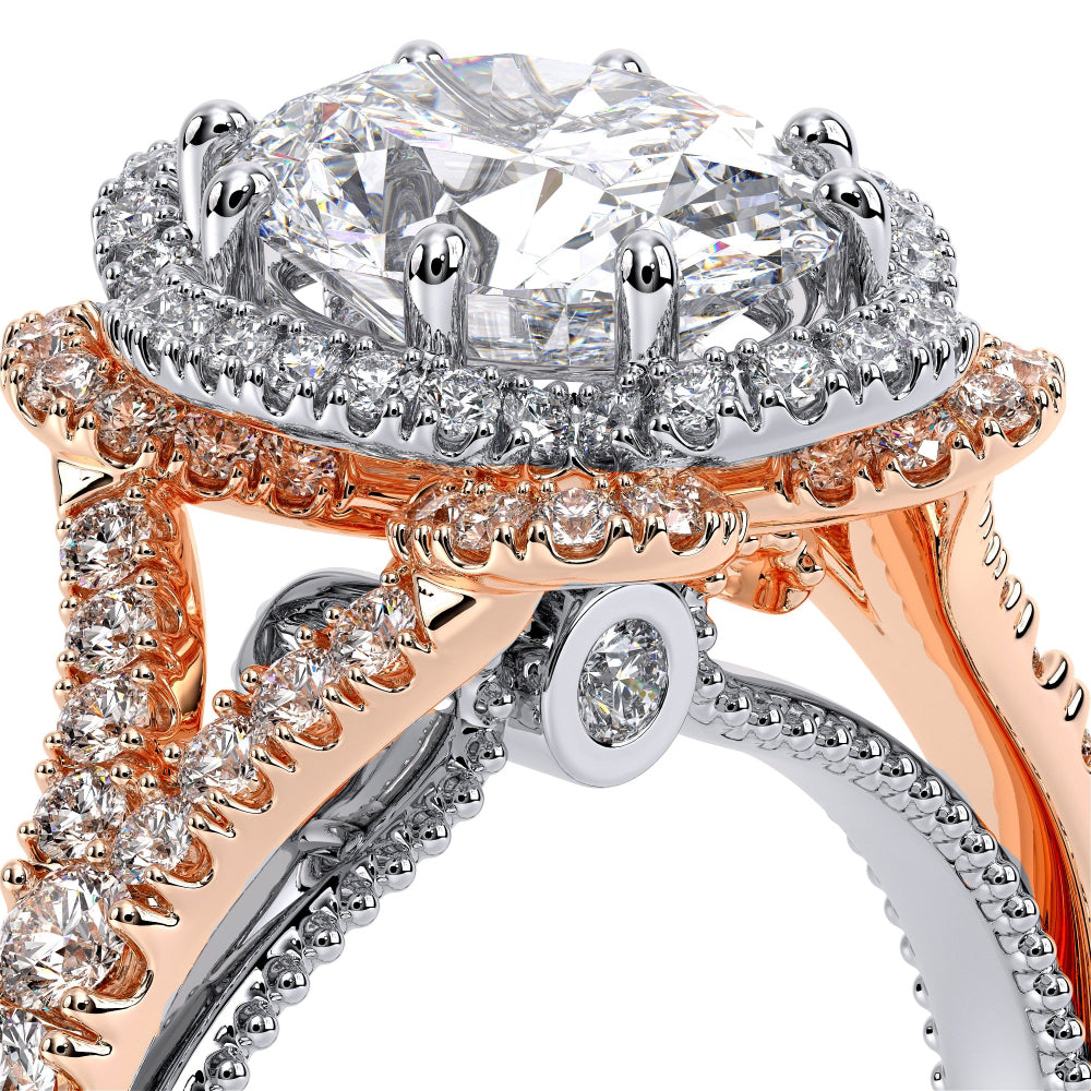 Verragio Couture Collection Rose & White Gold Halo Engagement Ring