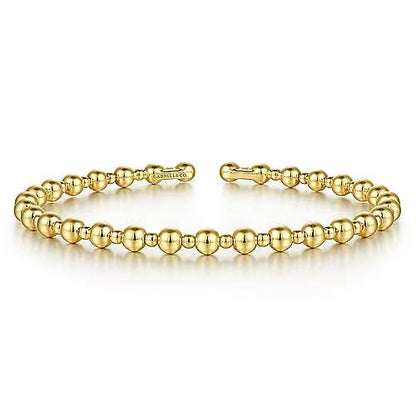 Gabriel & Co Yellow Gold Bujukan Open Bangle