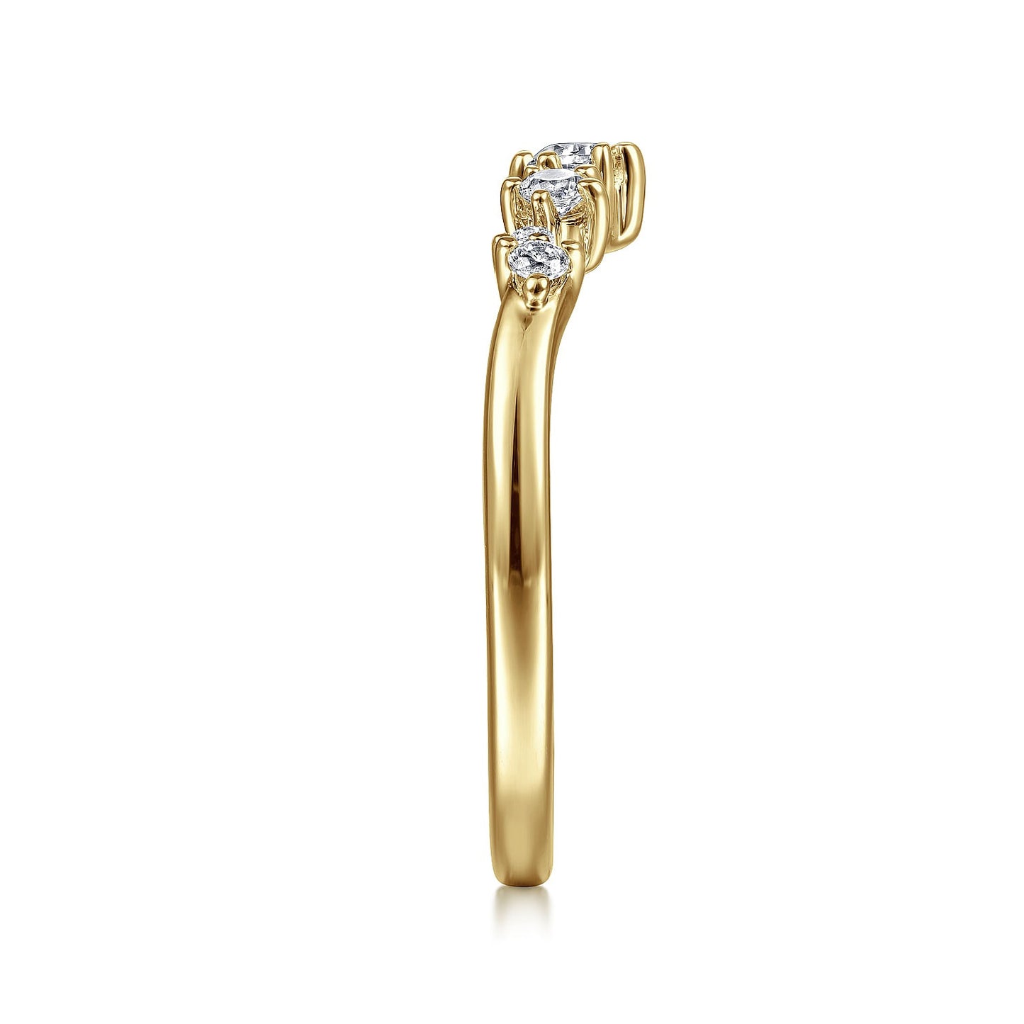 Gabriel & Co. Yellow Gold Diamond Ring - Diamond Wedding Bands - Women's