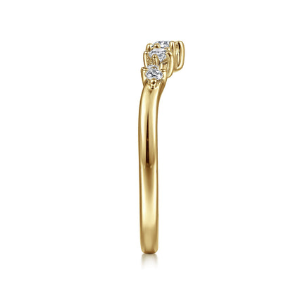 Gabriel & Co. Yellow Gold Diamond Ring - Diamond Wedding Bands - Women's