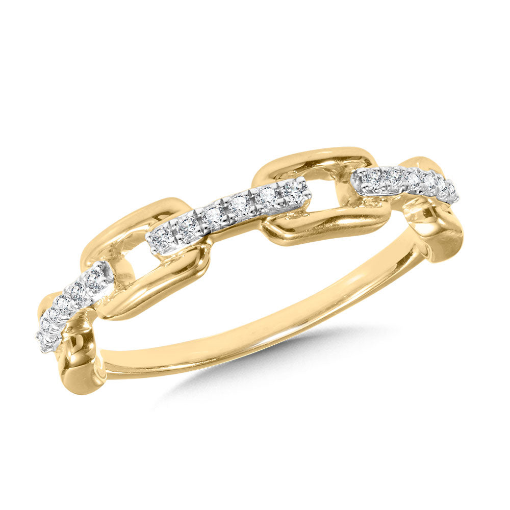 Yellow Gold Diamond Stacker Ring - Diamond Fashion Rings - Women's