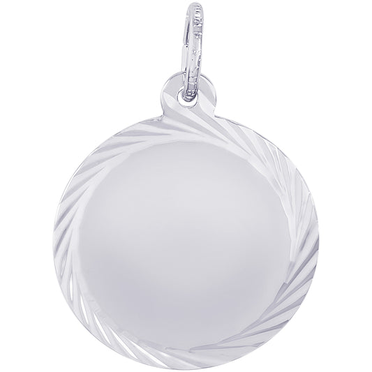 Rembrandt Disc Charm - Silver Charms