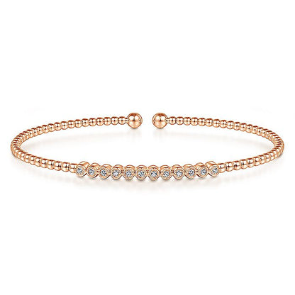 Gabriel & Co Rose Gold & Diamond Bangle Bracelet