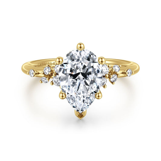 Gabriel & Co. Pear Semi-Mount Engagement Ring