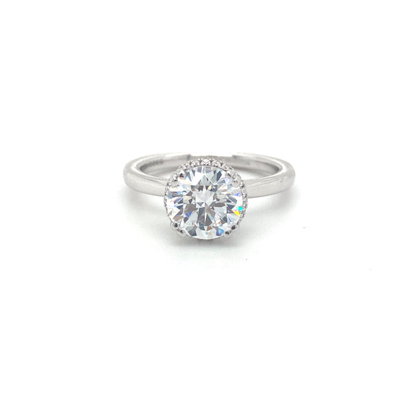 Verragio Tradition Collection White Gold Round Hidden Halo Semi-Mount Engagement Ring