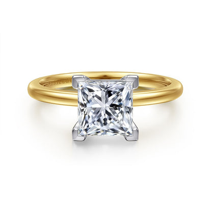 Gabriel & Co. Princess Cut Semi-Mount Engagement Ring - Gold Remounts