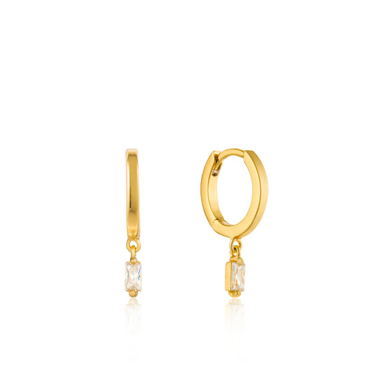 Ania Haie Glow Huggie Hoops - Silver Earrings