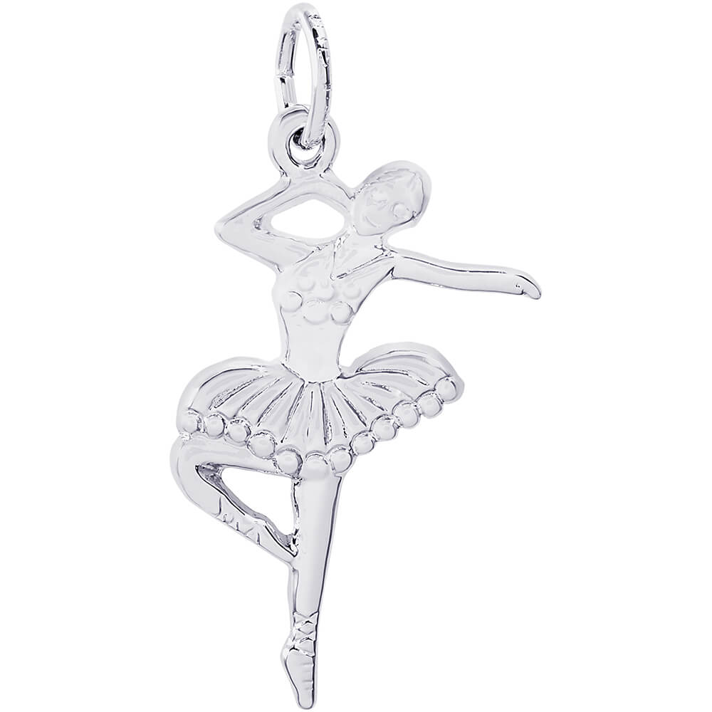 Rembrandt Ballet Dancer Charm - Silver Charms