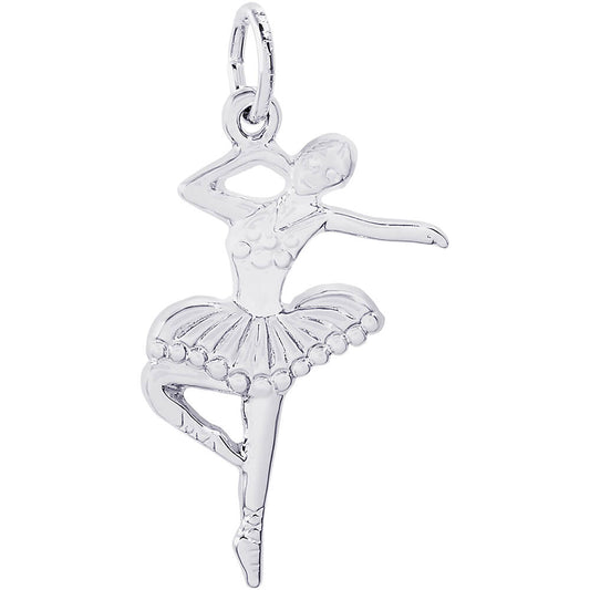 Rembrandt Ballet Dancer Charm - Silver Charms