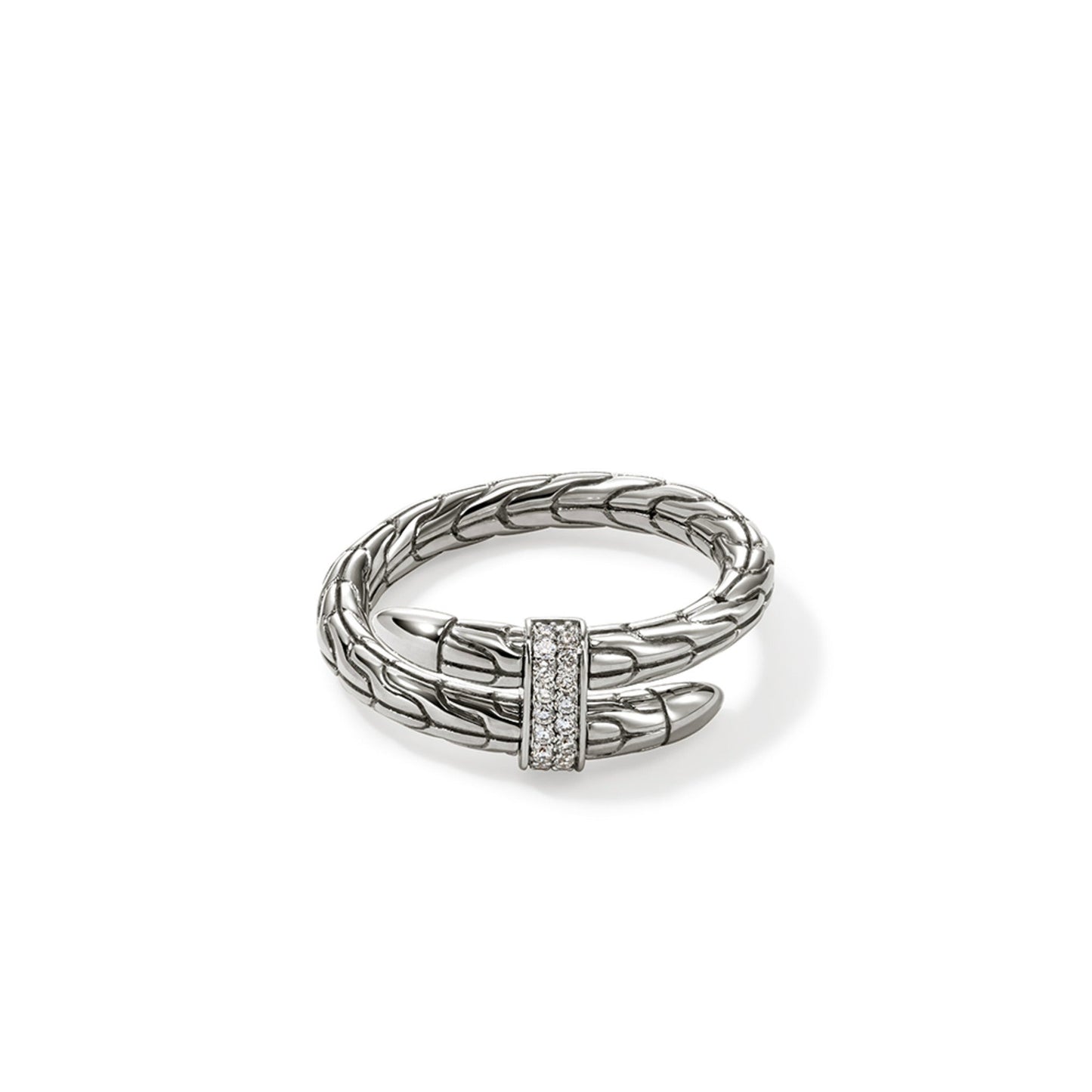 John Hardy Sterling Silver Diamond Spear Ring - Diamond Fashion Rings - Women's