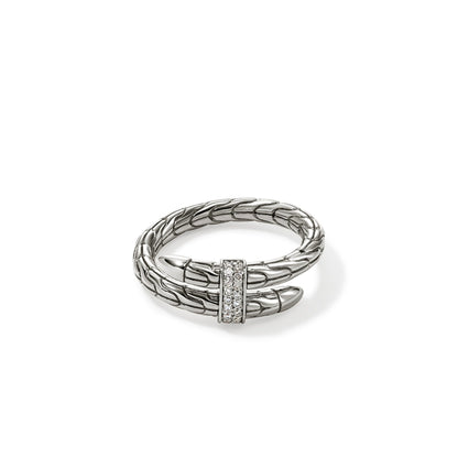 John Hardy Sterling Silver Diamond Spear Ring - Diamond Fashion Rings - Women's
