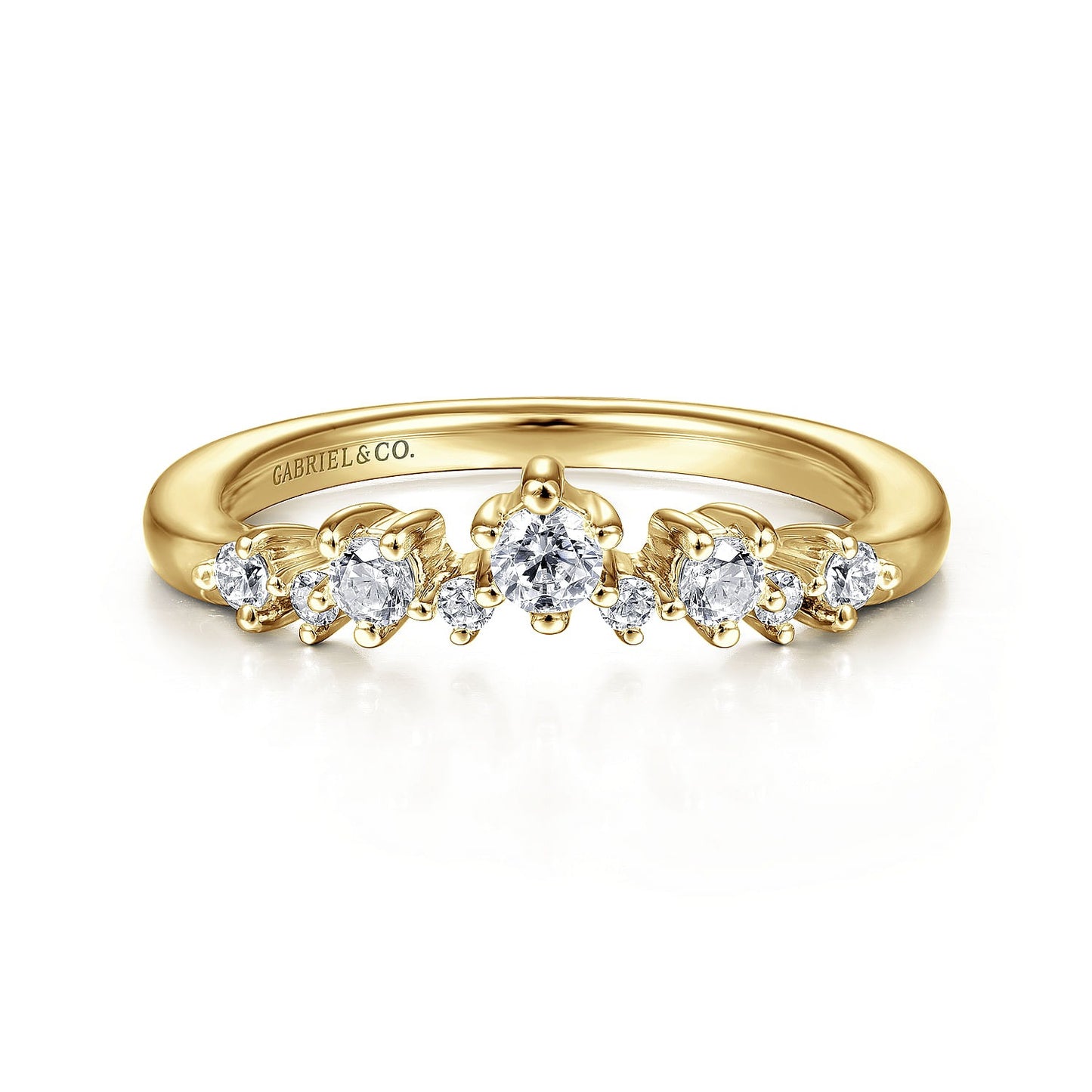 Gabriel & Co. Yellow Gold Diamond Ring - Diamond Wedding Bands - Women's
