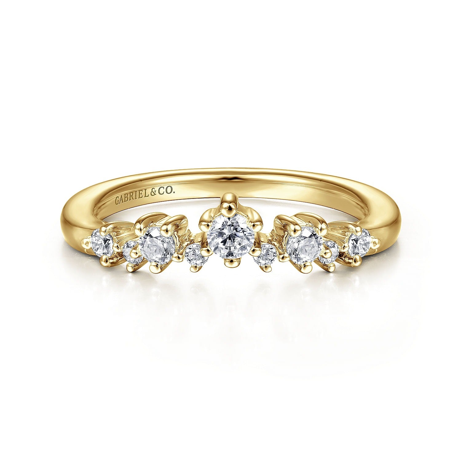 Gabriel & Co. Yellow Gold Diamond Ring - Diamond Wedding Bands - Women's