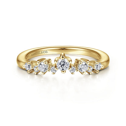 Gabriel & Co. Yellow Gold Diamond Ring - Diamond Wedding Bands - Women's