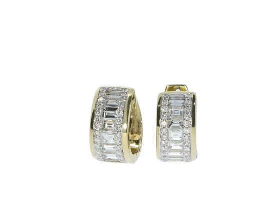 Diamond Huggie Earrings - Diamond Earrings