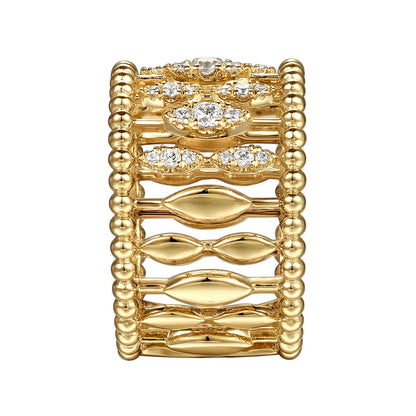 Gabriel & Co. Yellow Gold Diamond Ring