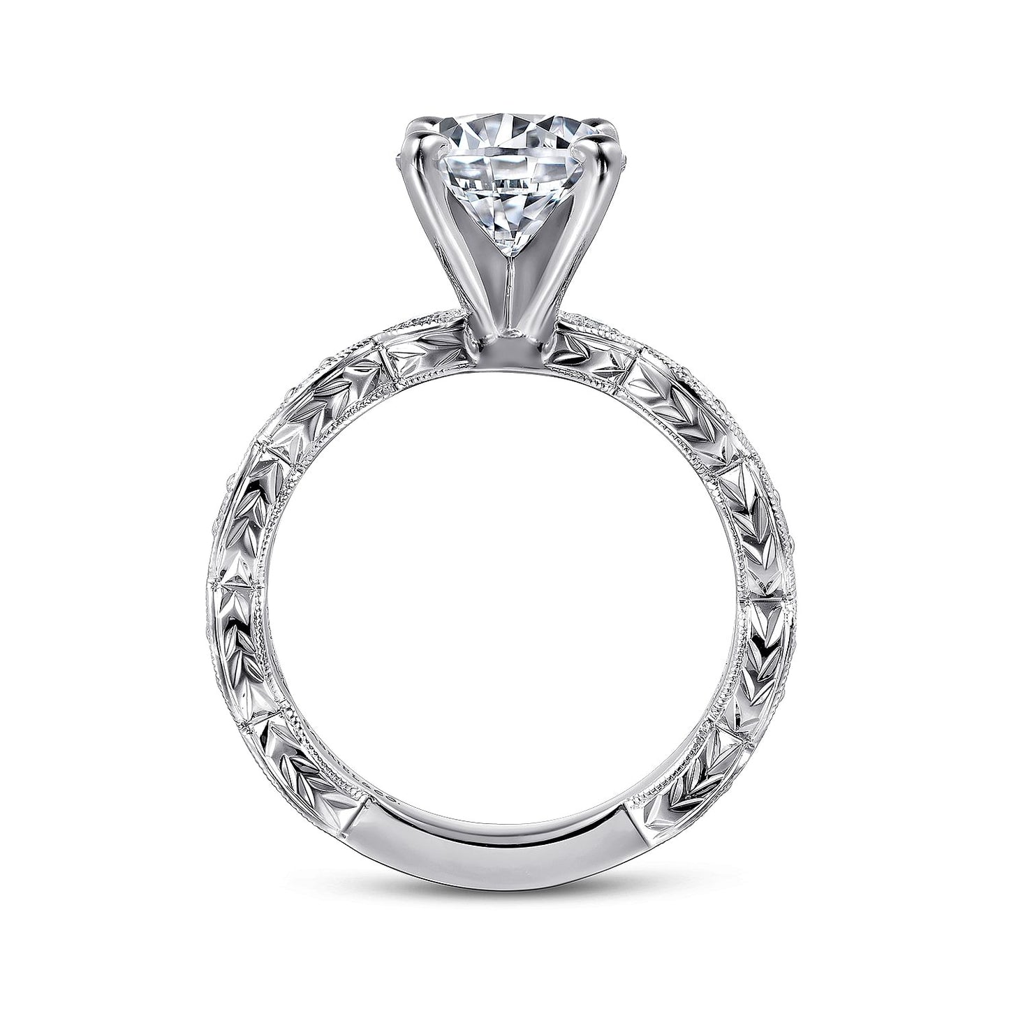 Gabriel & Co. Round Semi-Mount Engagement Ring