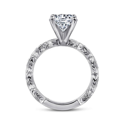 Gabriel & Co. Round Semi-Mount Engagement Ring