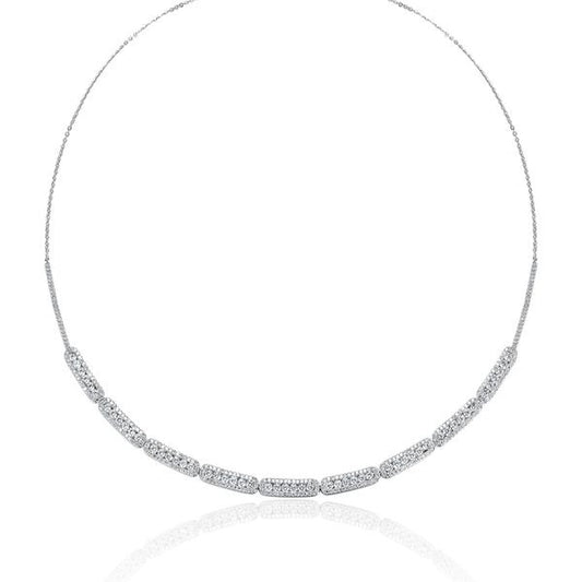 Ladies Luvente White Gold Diamond Necklace - Diamond Necklaces