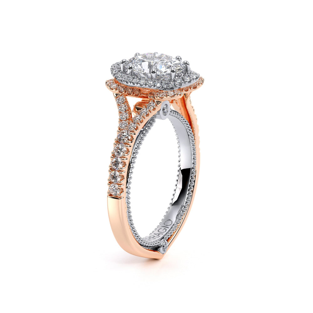 Verragio Couture Collection Rose & White Gold Halo Engagement Ring