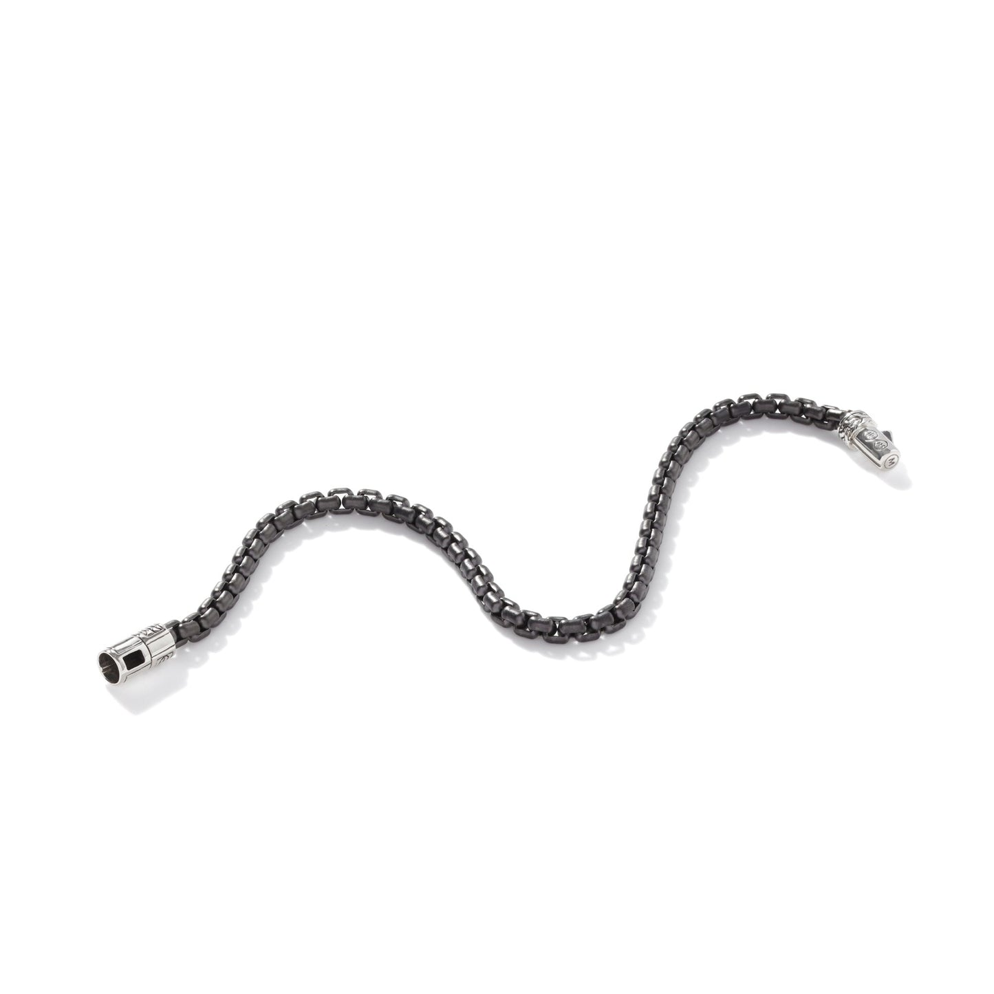 John Hardy Dark Silver Box Chain Bracelet - Silver Bracelets