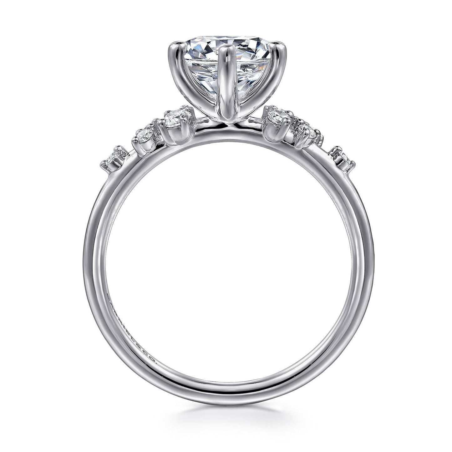 Gabriel & Co. Round Semi-Mount Engagement Ring - Diamond Semi-Mount Rings