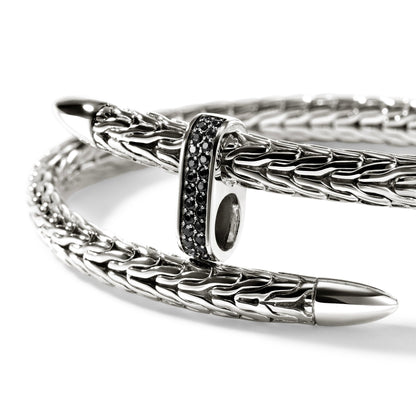 John Hardy Sterling Silver Black Sapphire Spear Flex Cuff - Colored Stone Bracelets