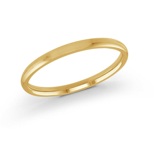 14K Yellow Gold Wedding Band 2mm