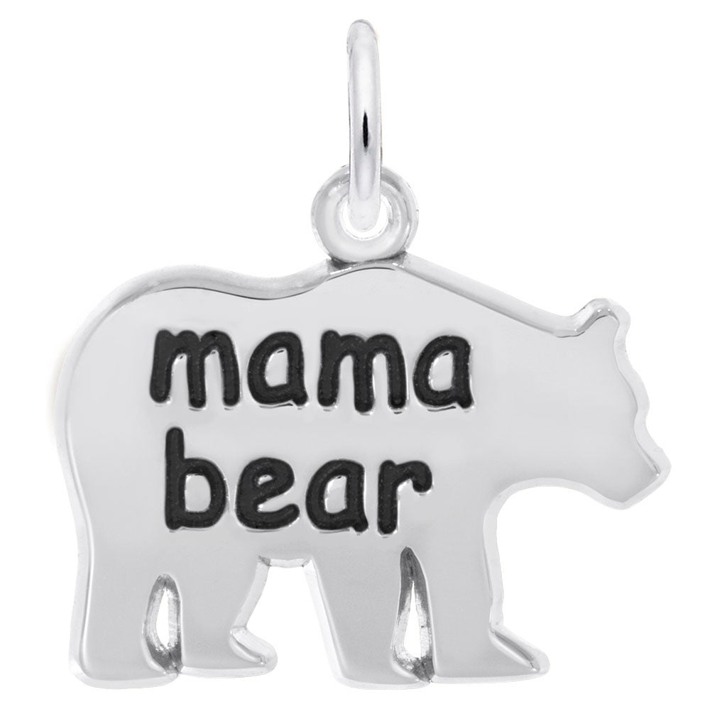 Rembrandt Silver Mama Bear Charm - Silver Charms