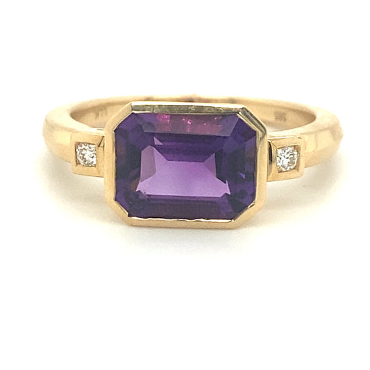 Yellow Gold Amethyst Ring